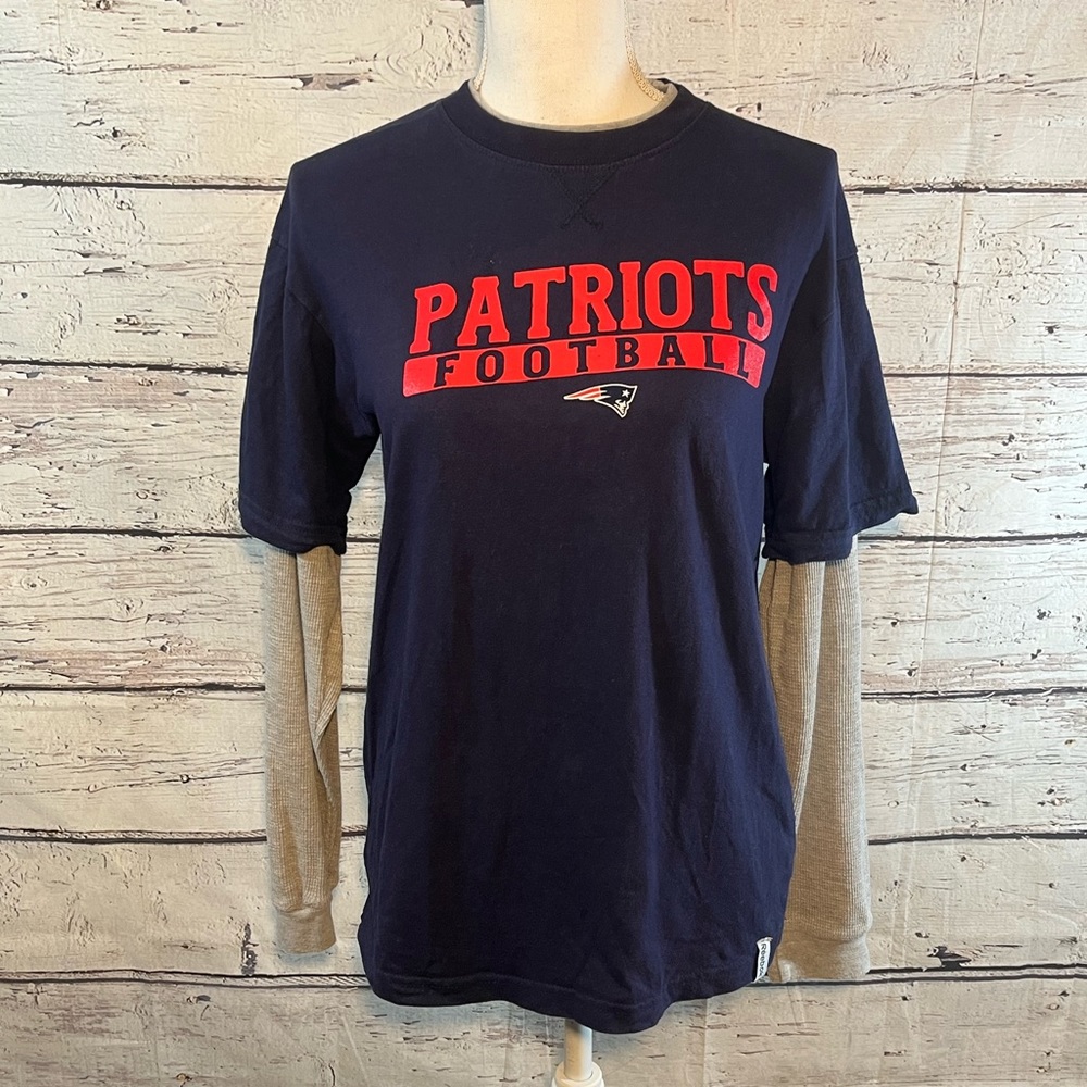 NEW ENGLAND PATRIOTS Reebok Layered Long Sleeve T-Shirt Women's-Medium
